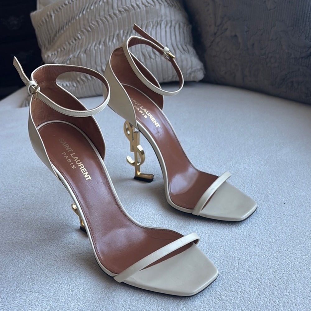 Authentic Saint Laurent Women's Cream Heels
